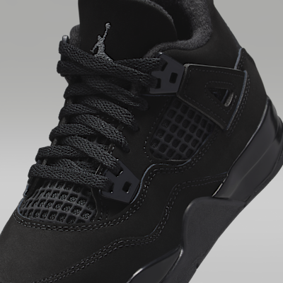 Jordan 4 Retro 'Black Cat' Younger Kids' Shoes. Nike SG